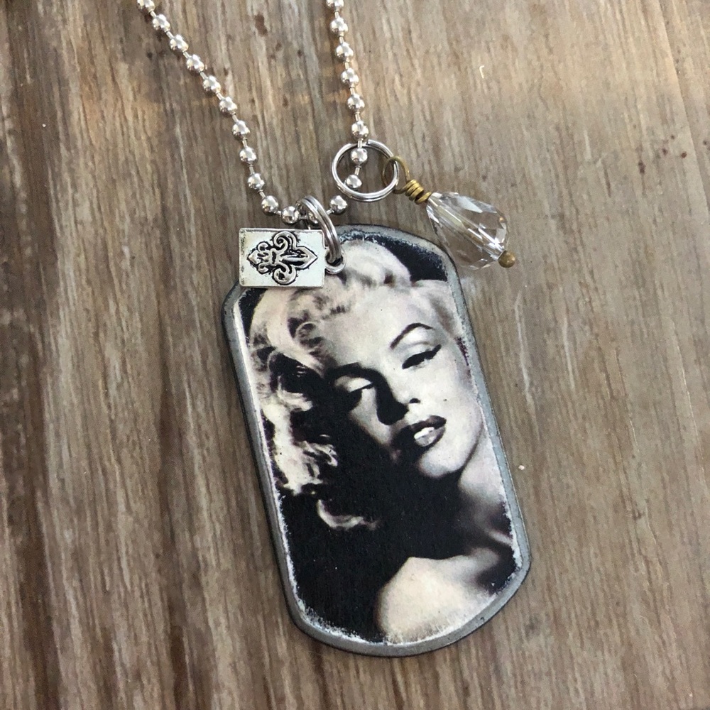 Kate Mesta Marilyn Monroe dog tag necklace